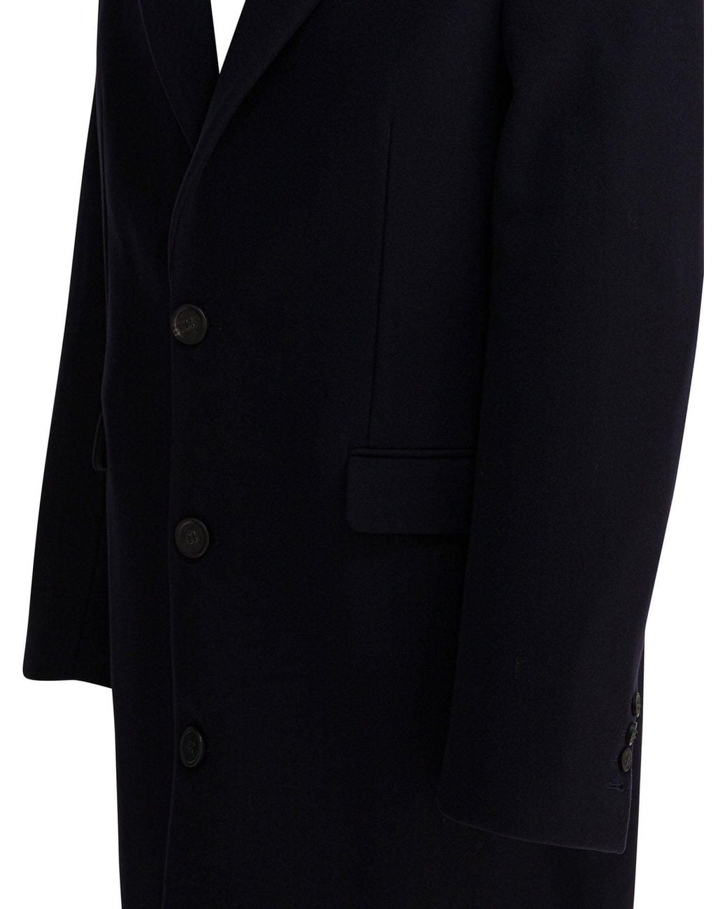 Golden Goose Deluxe Brand Black Single-Breasted Wool Coat