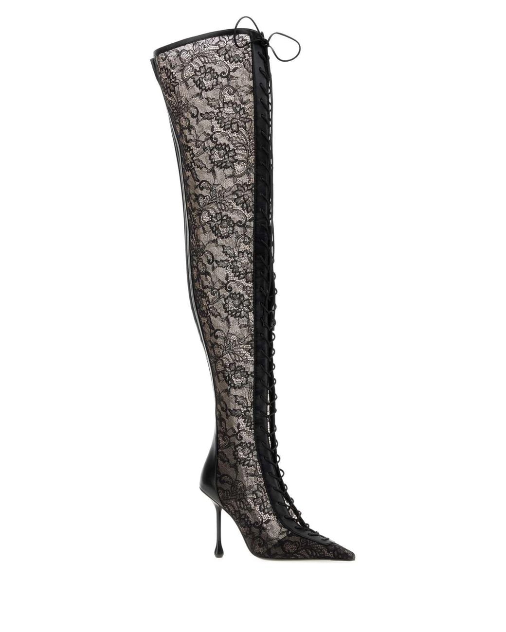 Jimmy Choo Black Lace Scarlett Boots