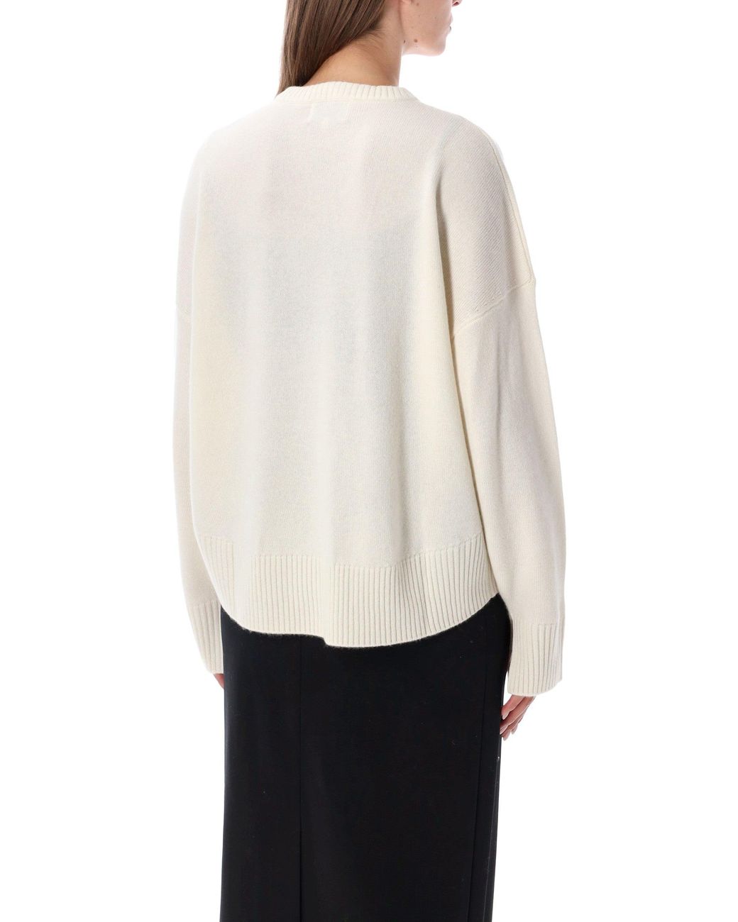 Loulou de Saison White Cashmere Crewneck Sweater