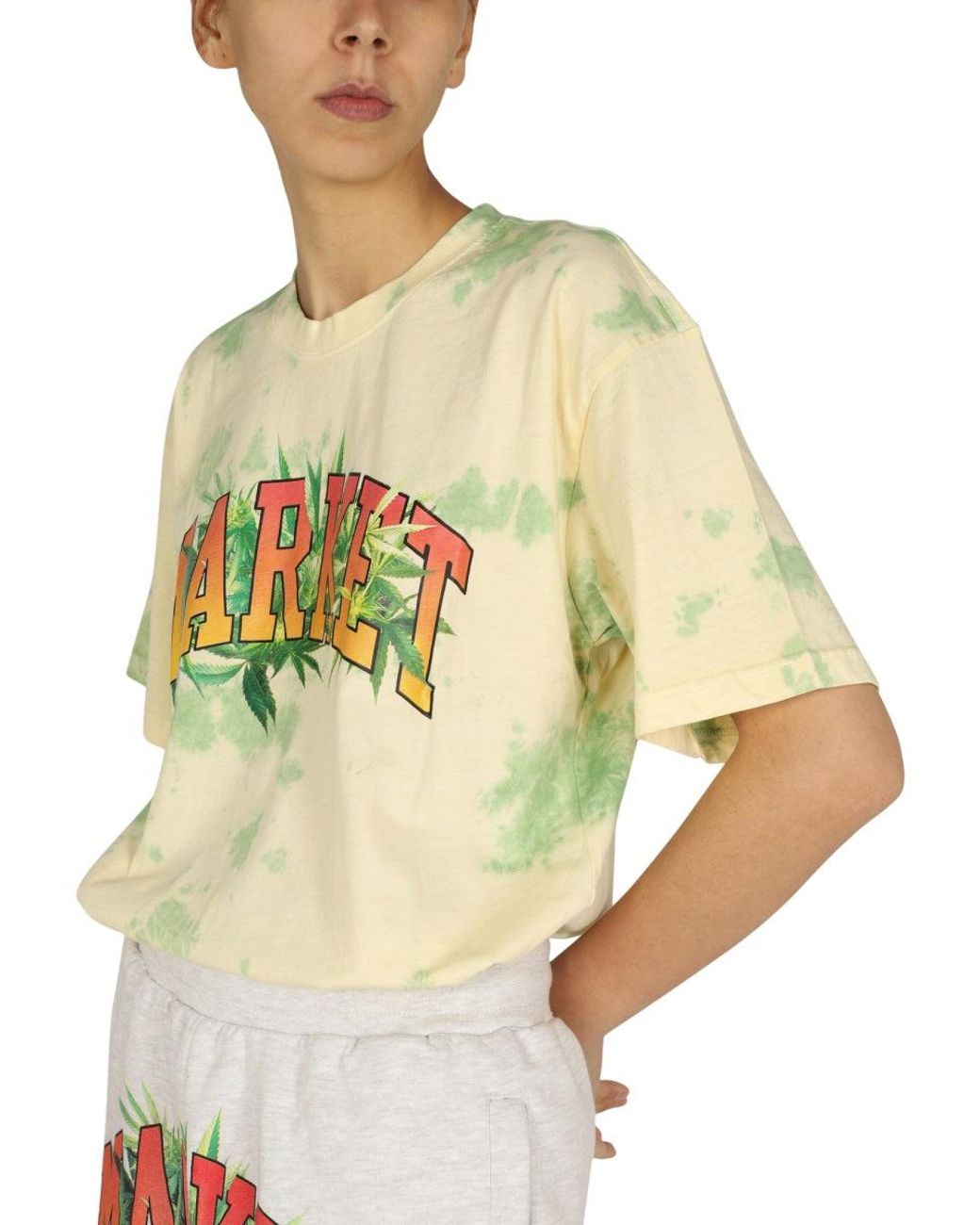 Market Yellow Logo Print T-Shirt