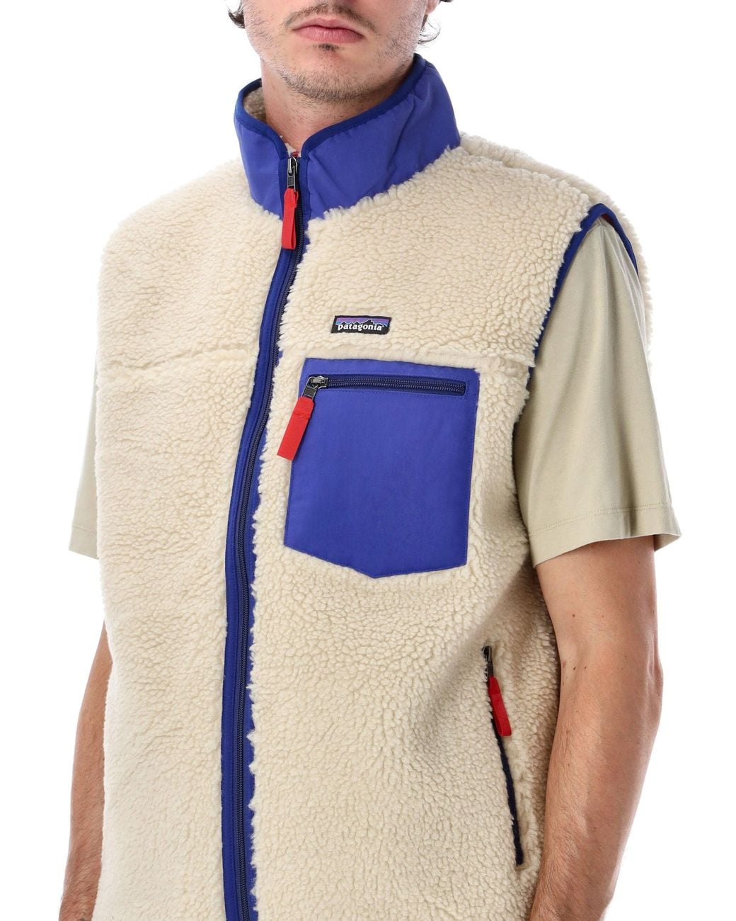 Patagonia Blue Classic Retro-X Fleece Vest for men