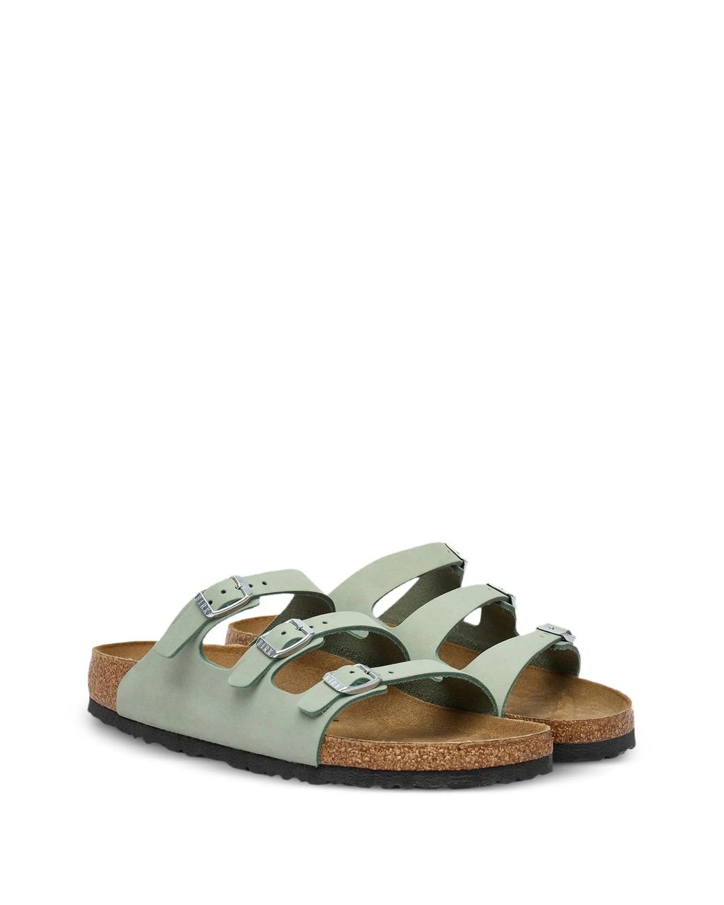 Birkenstock Green Florida Pure Sage, Nubuck Leather