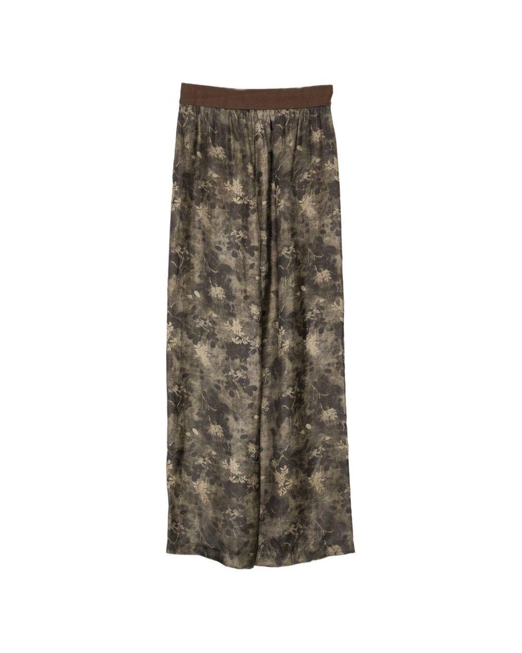 Uma Wang Green Pansy Printed Trousers