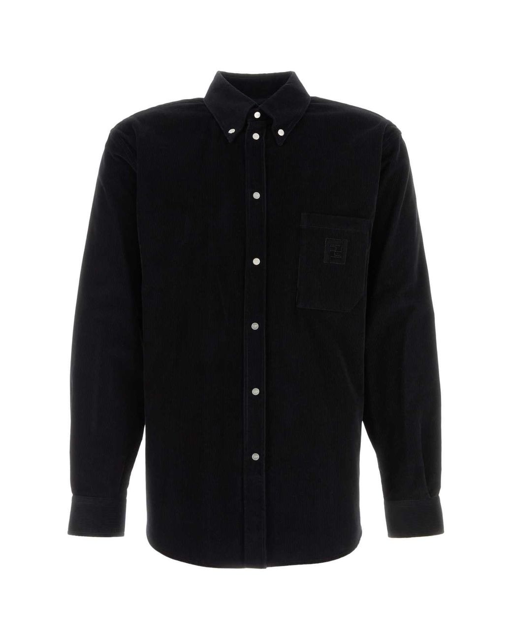 Fendi Black Corduroy Shirt for men