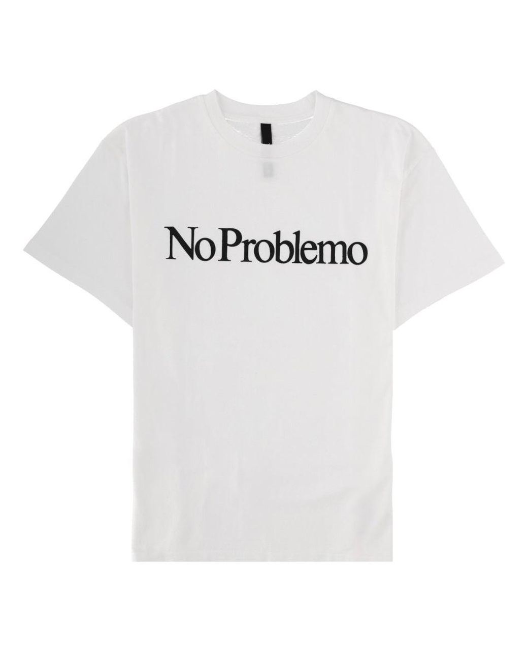 No Problemo White T Shirt Con Logo