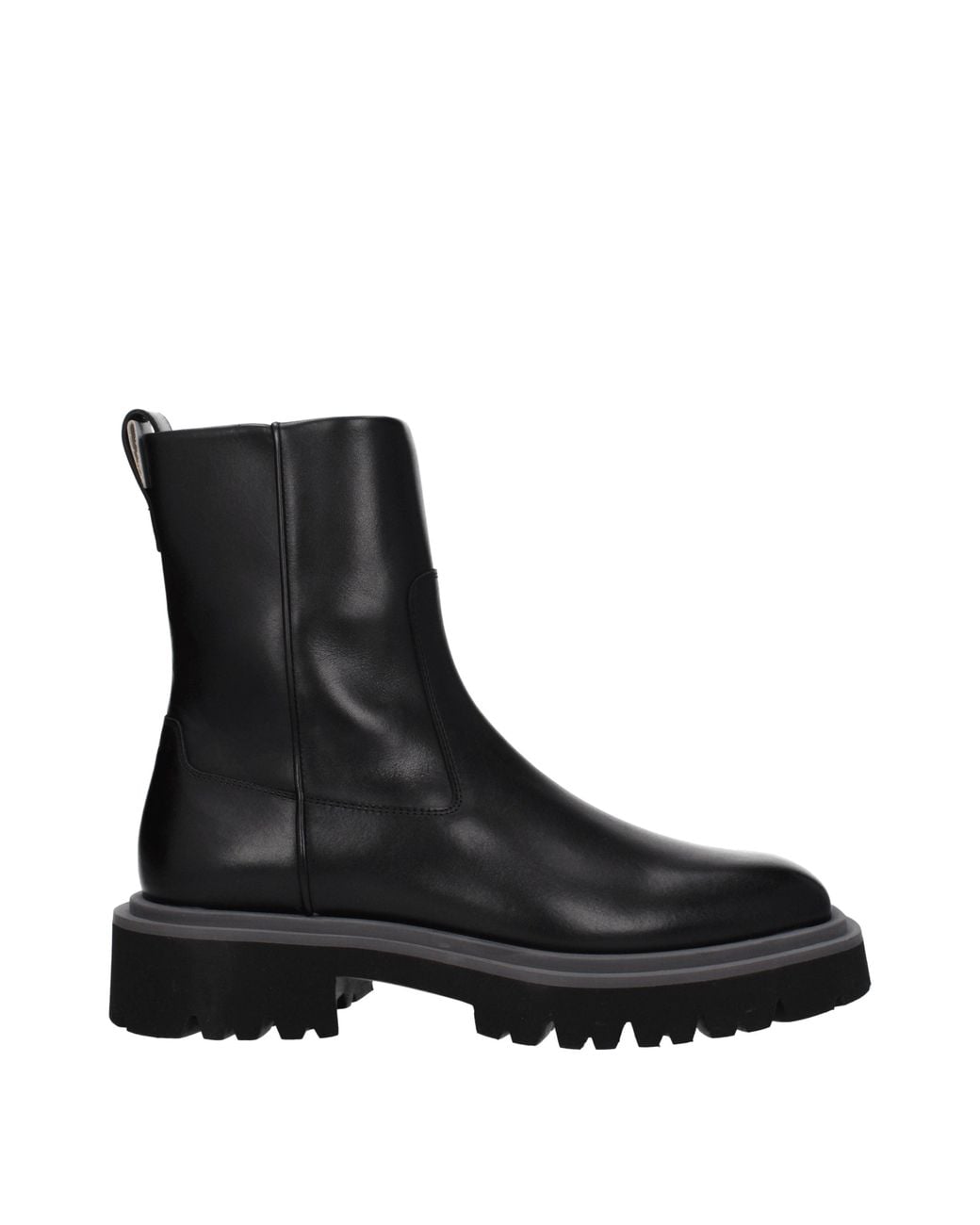 Ferragamo Black Stivaletti Fulvio Uomo Pelle Nero for men