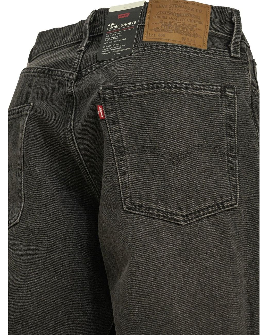 Levi's Gray "468 Stay Loose" Five Pocket Shorts