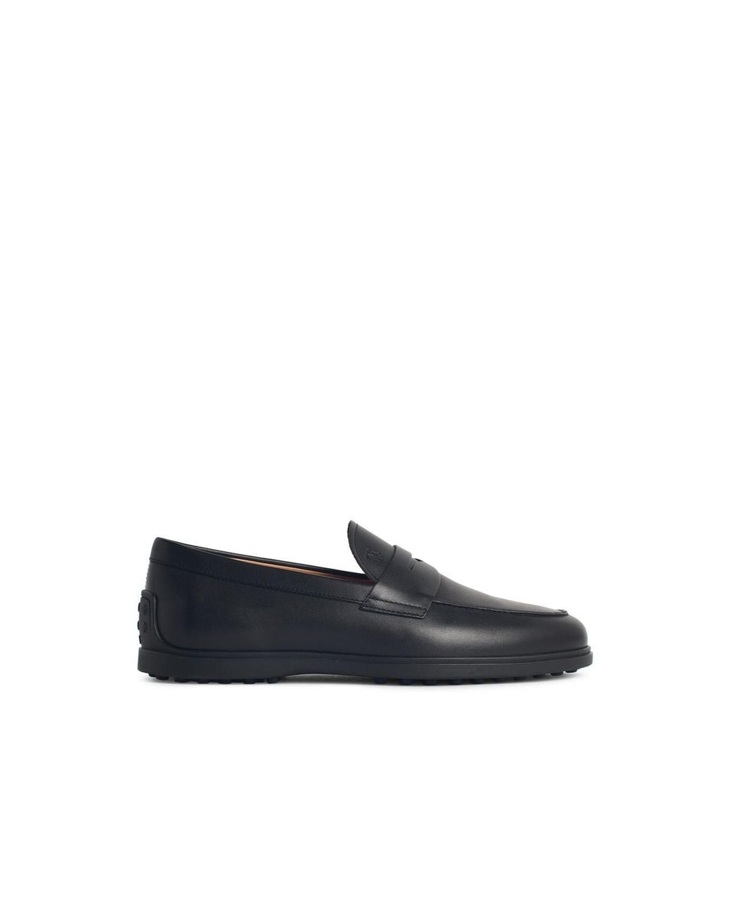 Tod's Blue Schwarze Lear-Loafer
