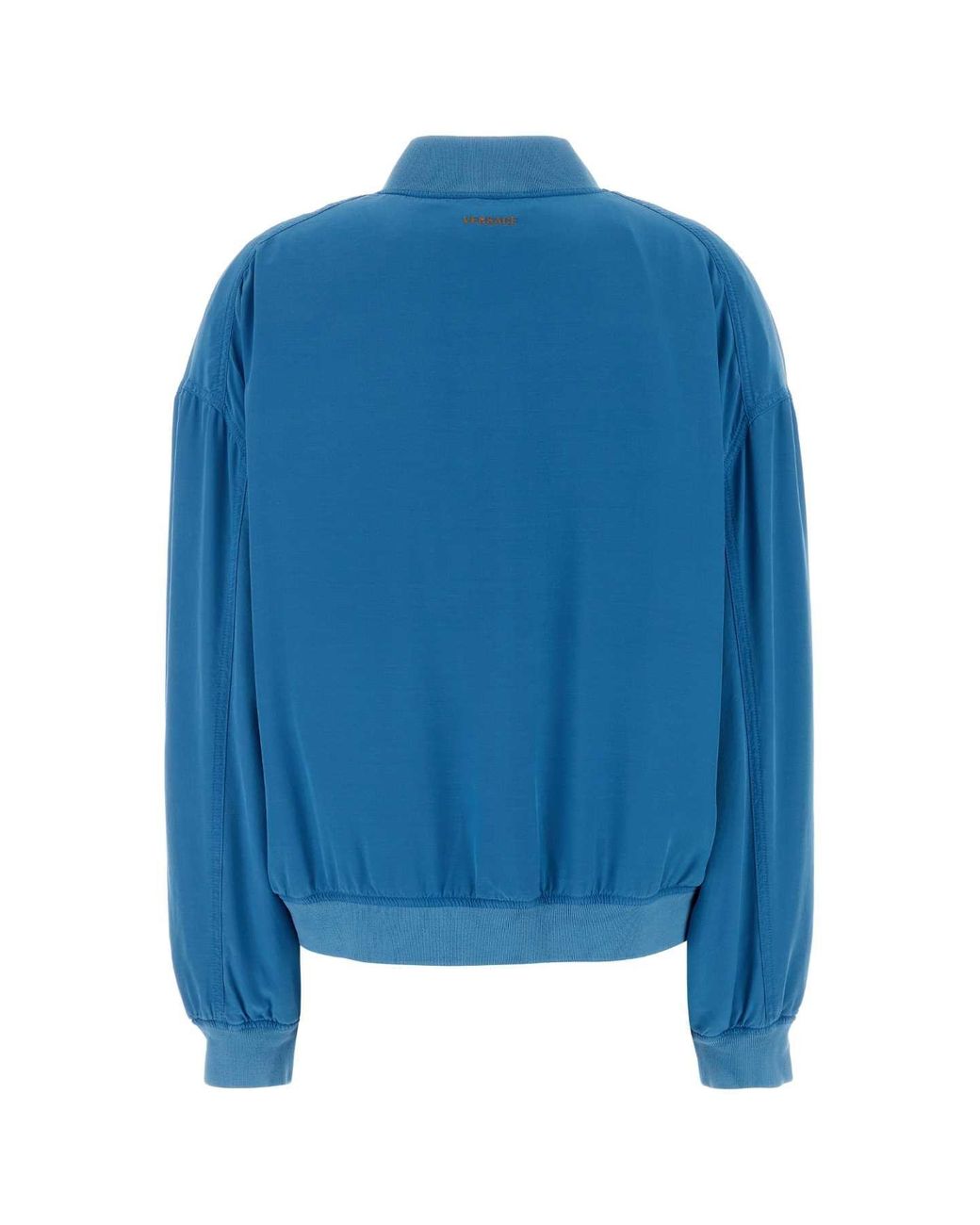 Versace Blue Mock Collar Jacket