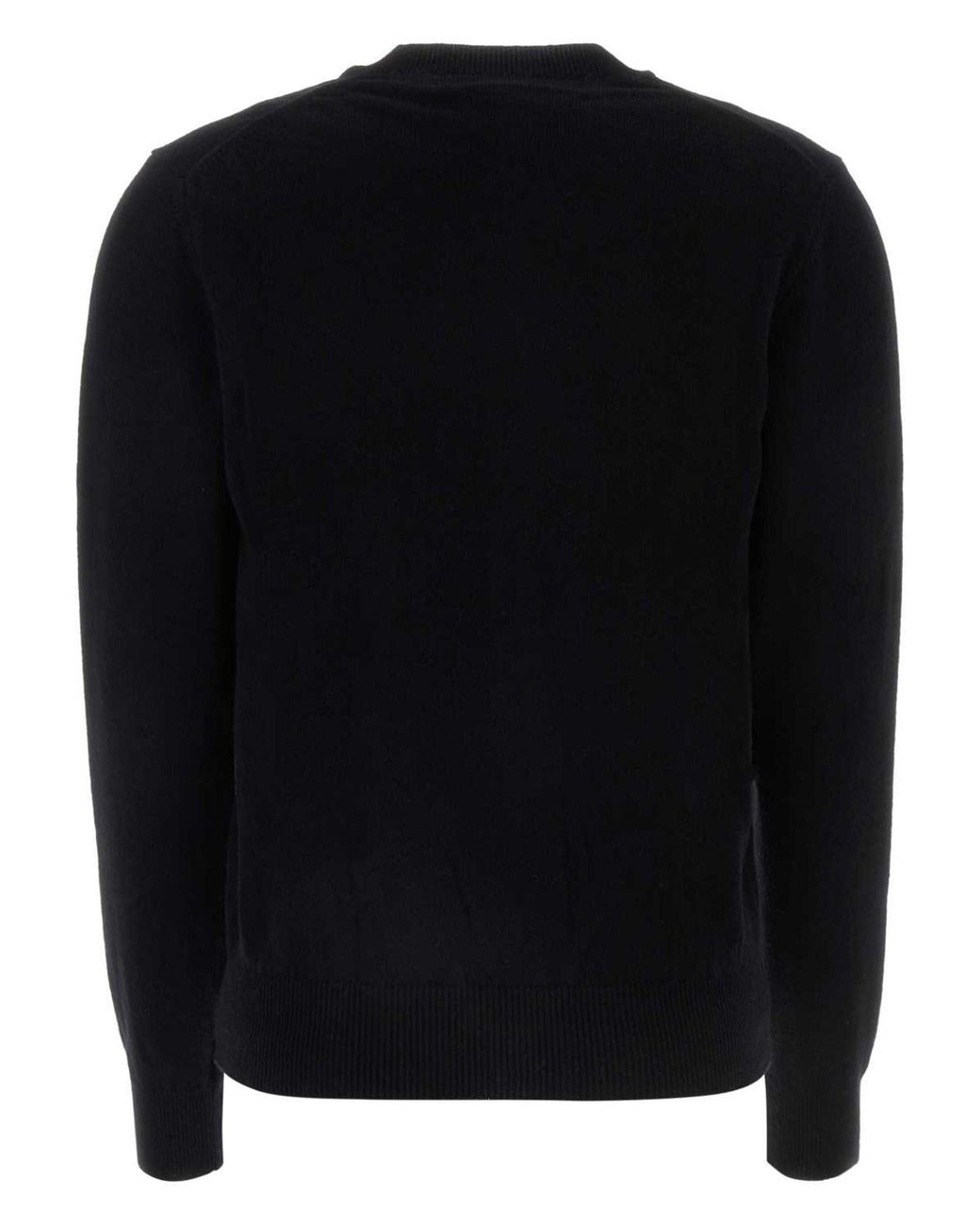 COMME DES GARÇONS PLAY Blue U Round Neck Cardigan Emblem Knit