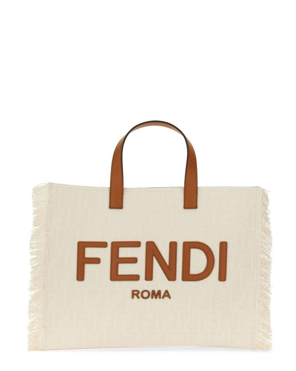 Fendi Natural Ff Jacquard Mini Handbag