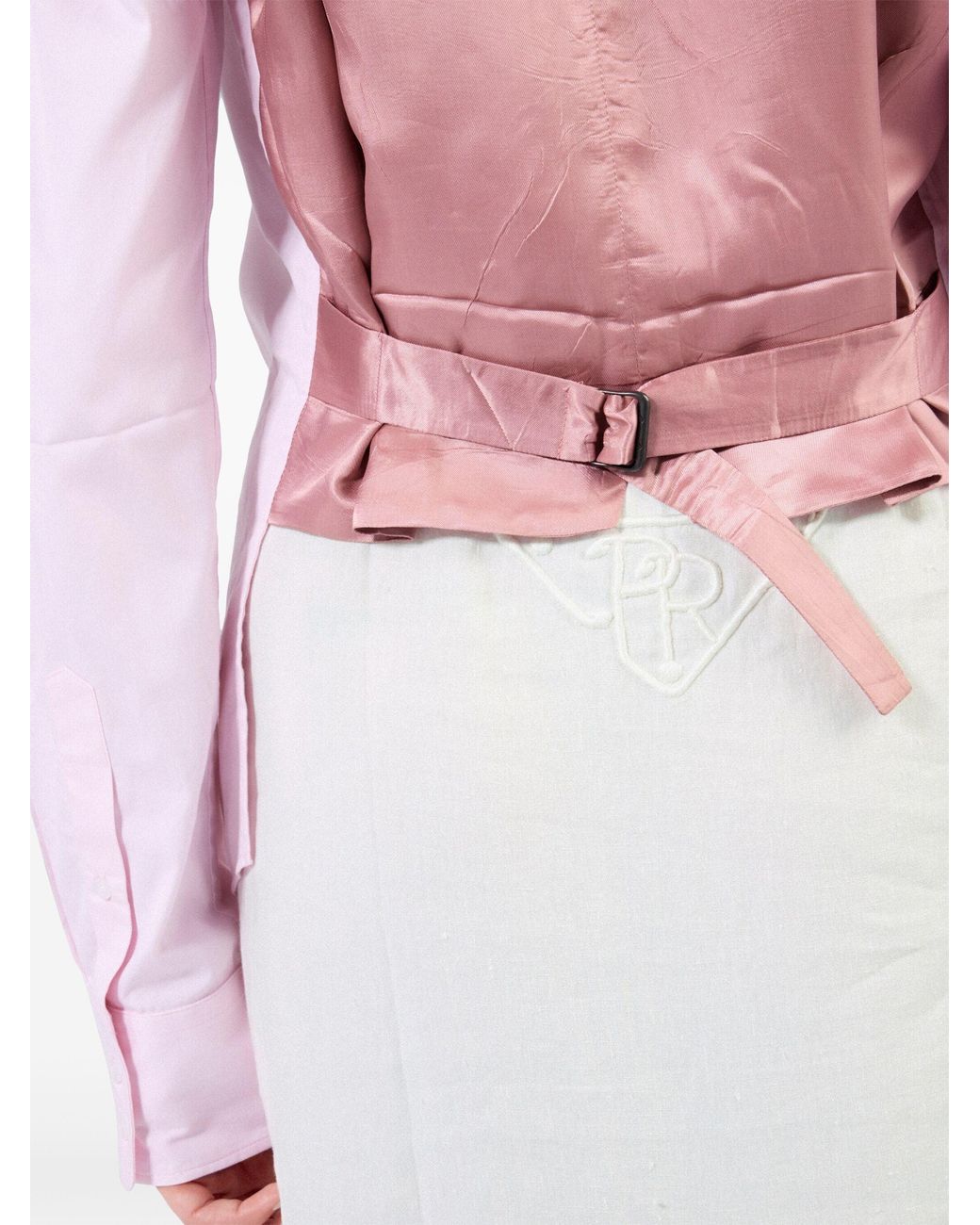 Prada White Logo-Embroidered Skirt