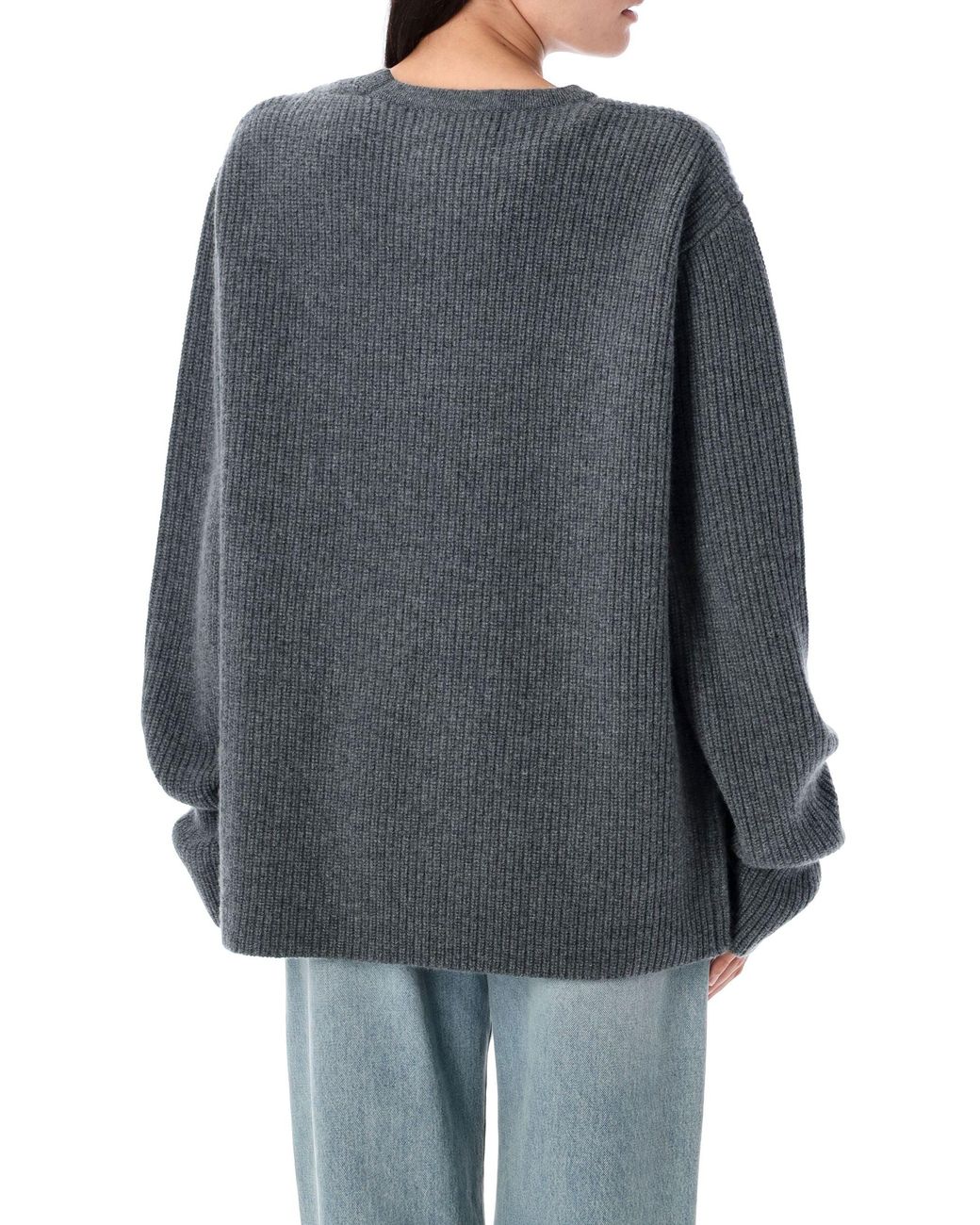 Extreme Cashmere Gray N°356 You Rib Cashmere Sweater for men