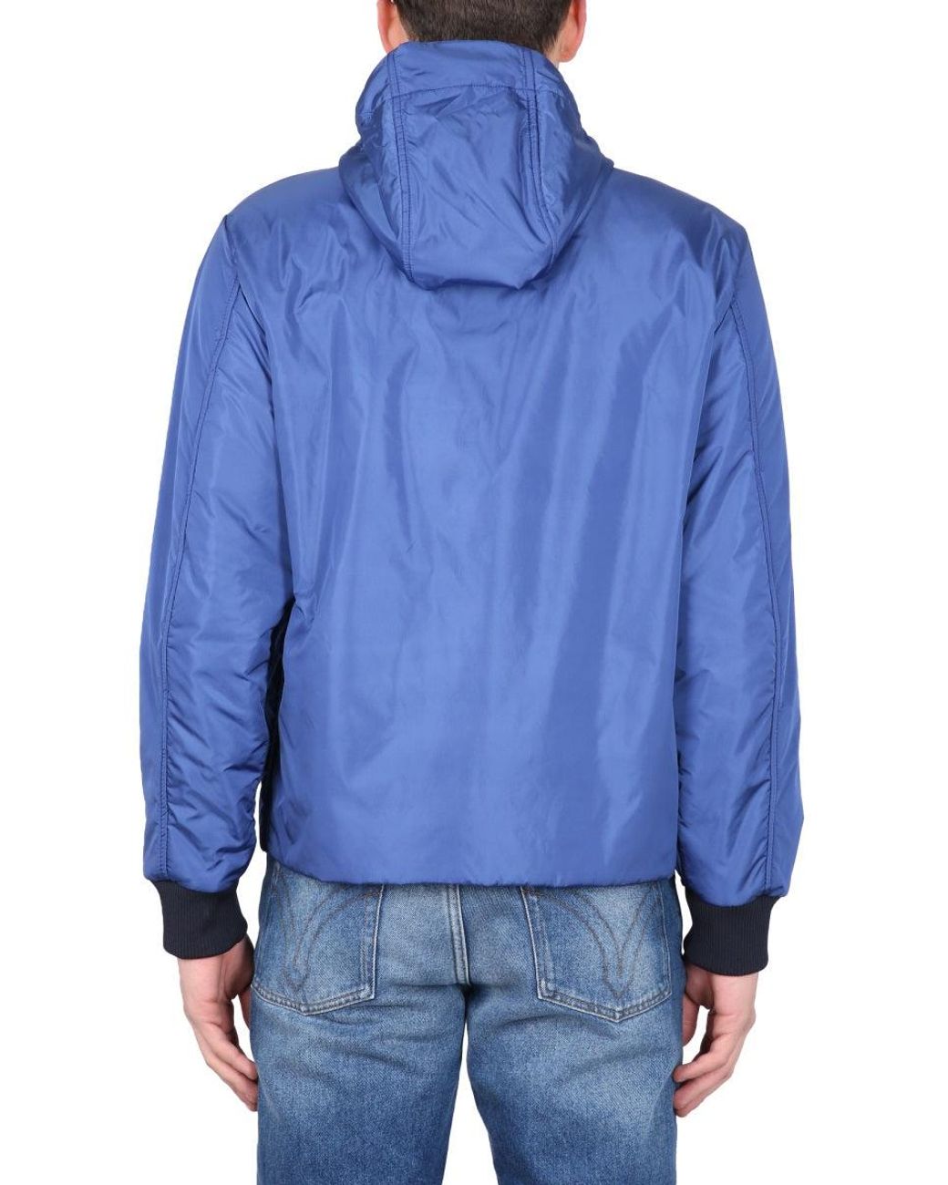 Fay Blue Bomber Jacket With Logo