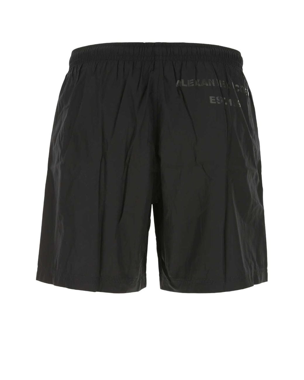 McQueen Black Nylon Swimming Shorts for men