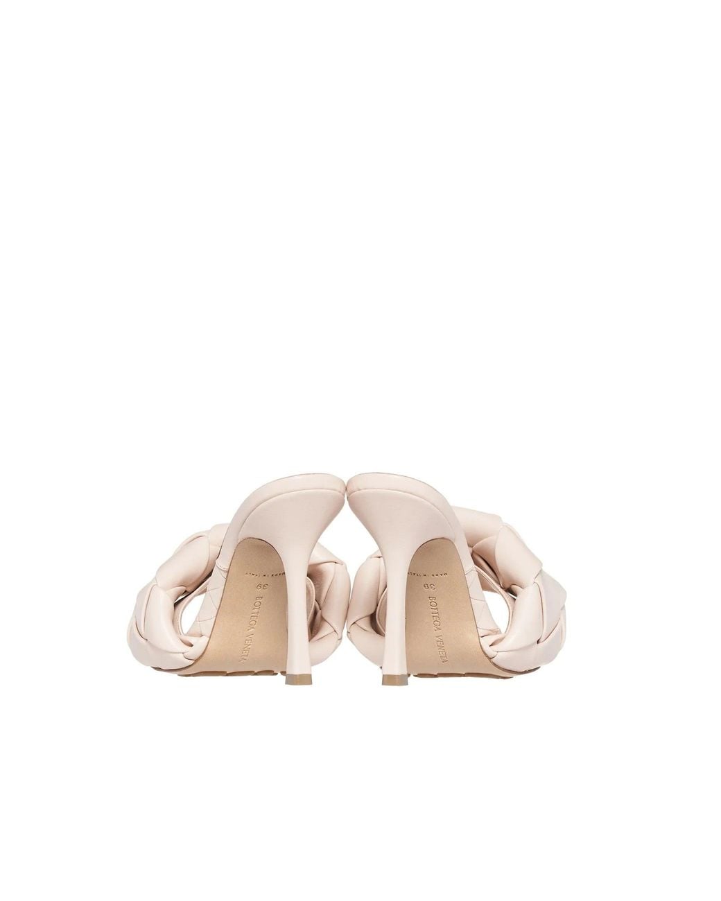 Bottega Veneta White Lido Leather Mules