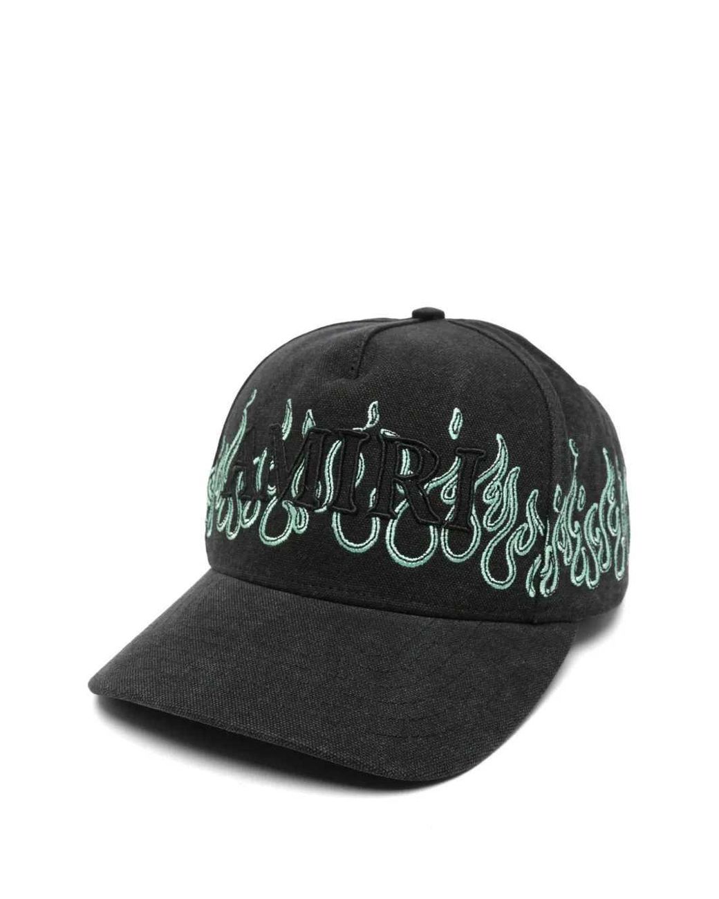 Amiri Baseballkappe Mit Flammenstickerei in Black für Herren