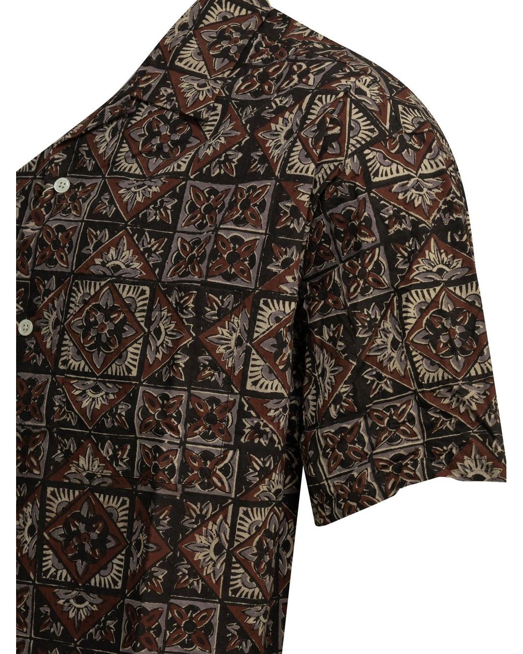 Beams Plus Black "Block Print" Casual Shirt