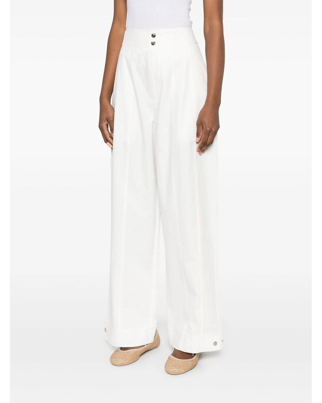 Antik Batik Winna Straight Broek in het White