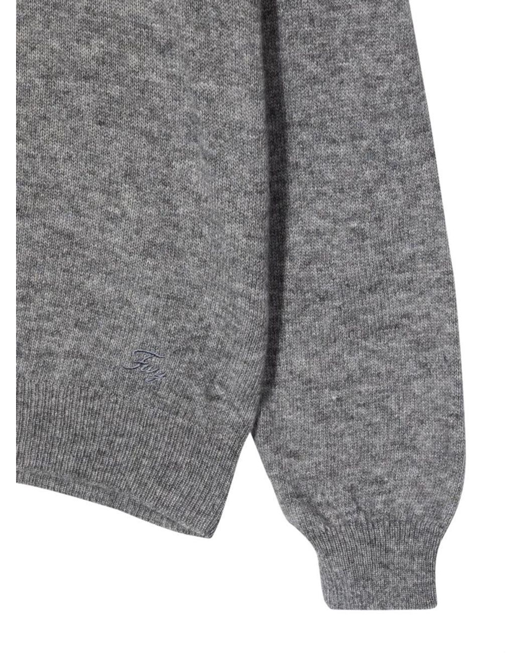 Fay Gray Crew Neck Sweater