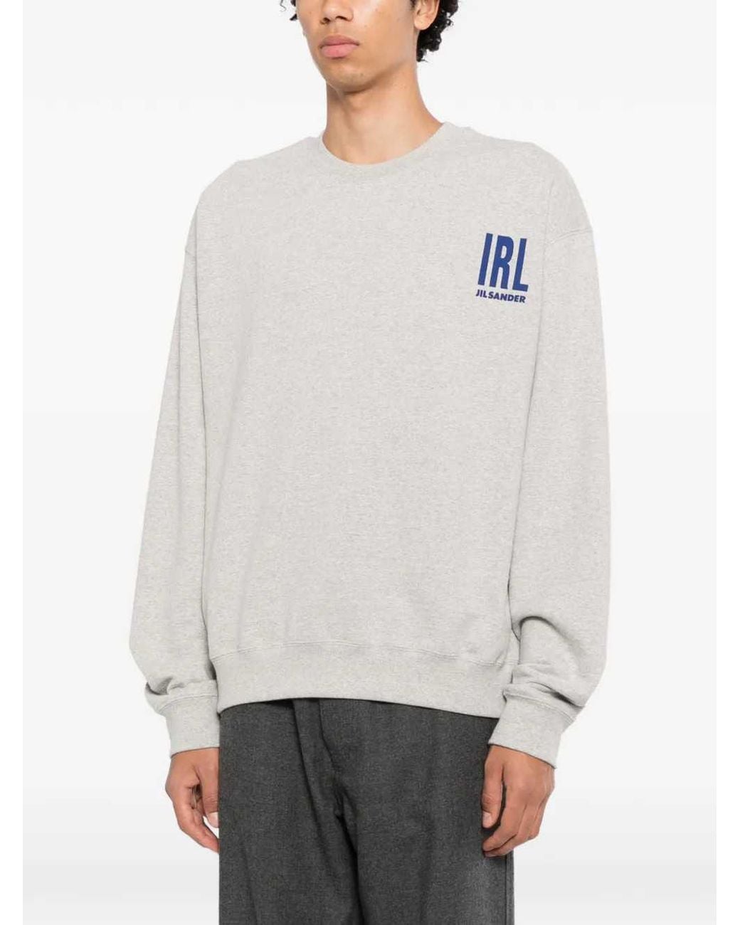 Jil Sander White Logo-Print Sweatshirt for men