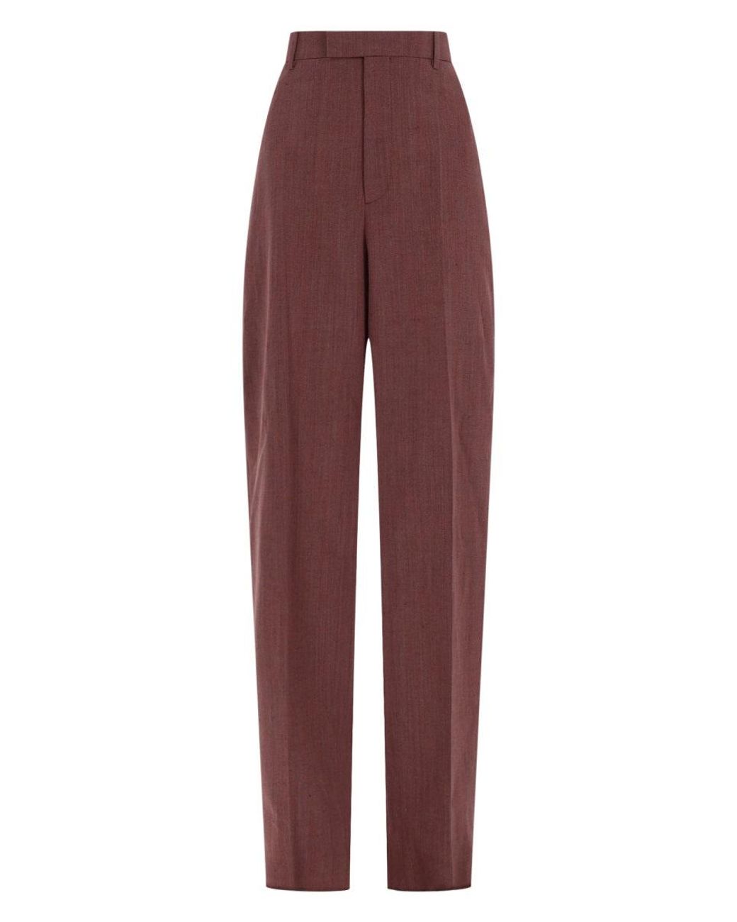 Bottega Veneta Red Pantalone Sartoriale