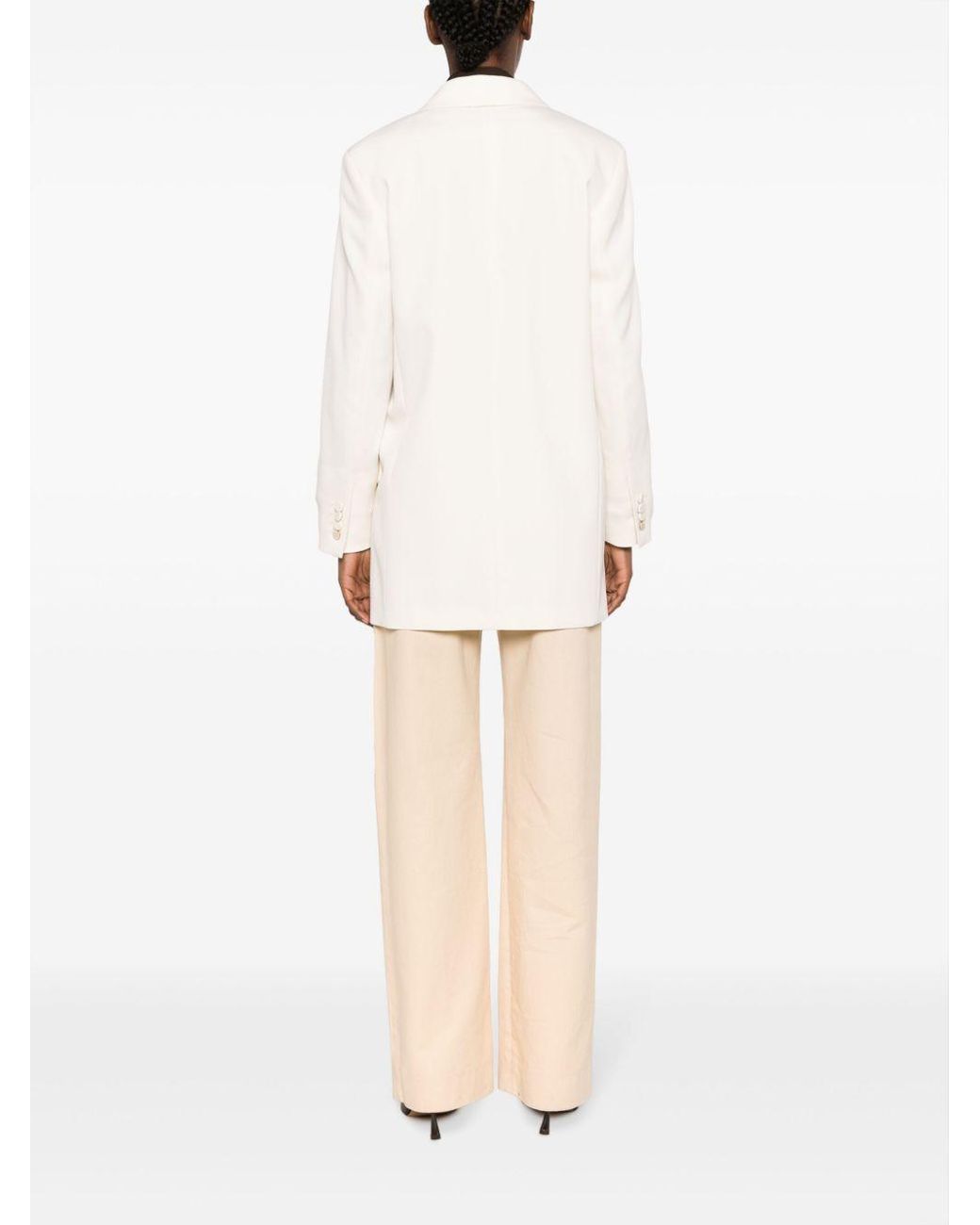 Max Mara White Wool Blazer Jacket