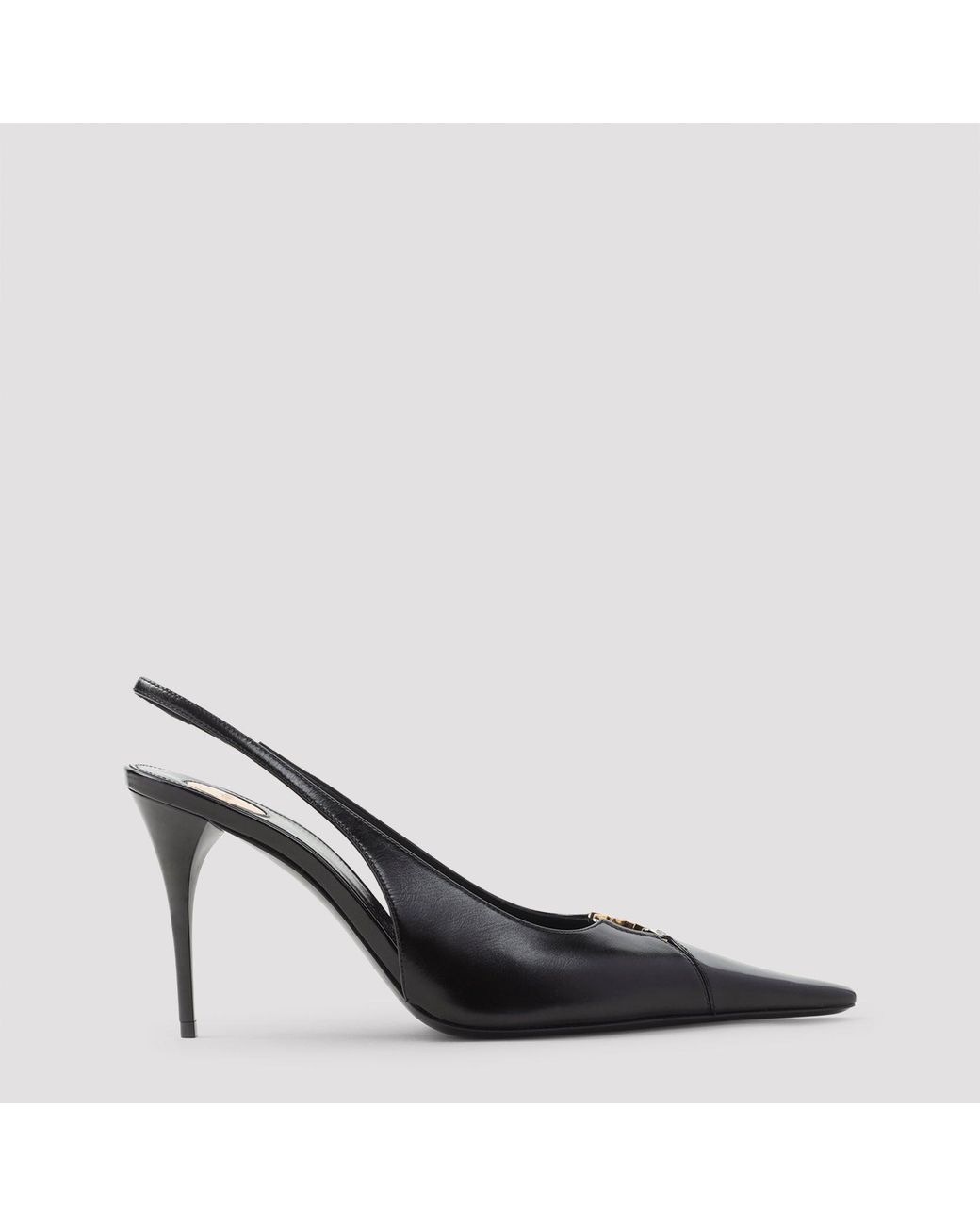 Saint Laurent Black Babylone Slingback Pumps