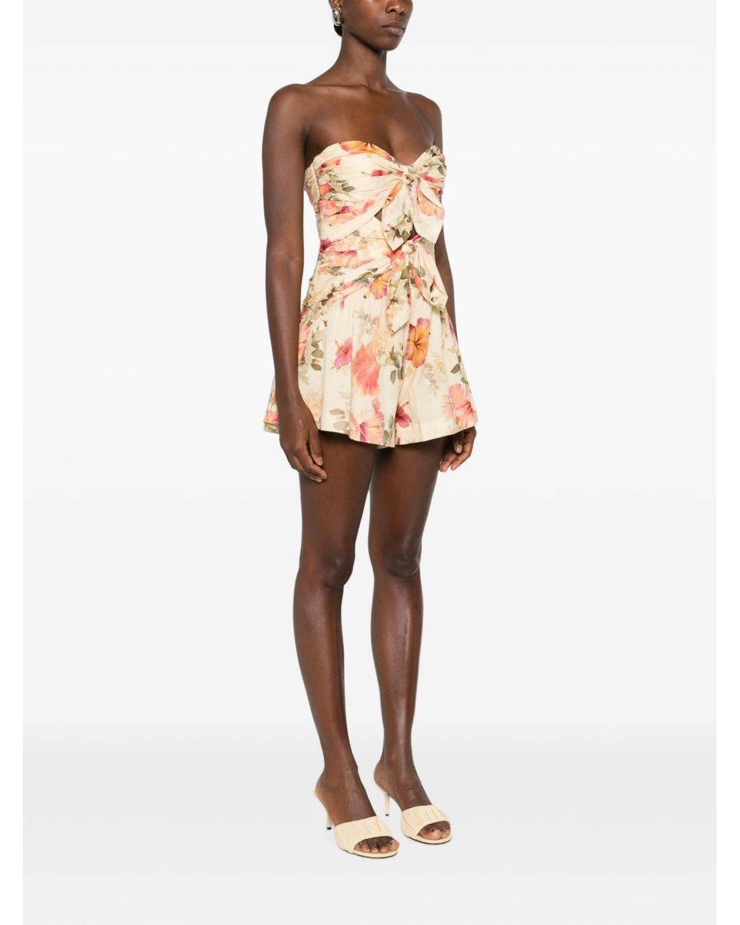 Zimmermann Pink Mahon Cotton Playsuit