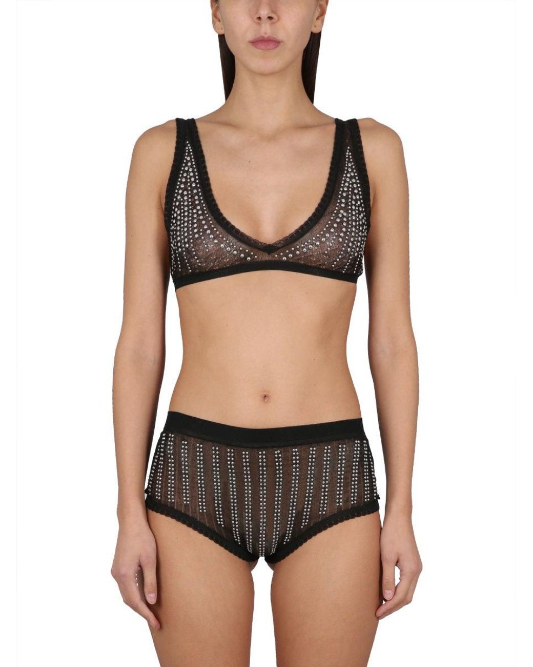 Rabanne Gray Panties With Studs