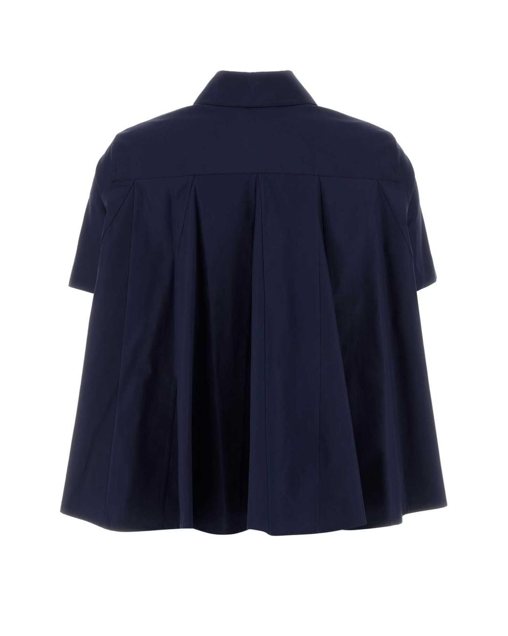 Loewe Blue Cotton Poplin Button-Front Shirt
