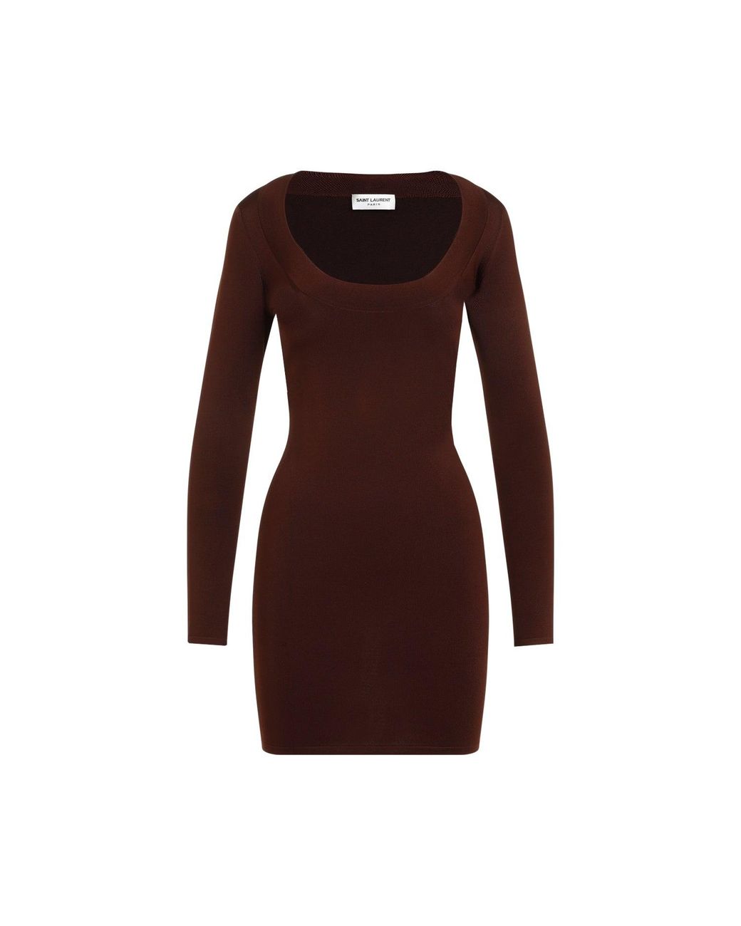 Saint Laurent Brown Mini Dress