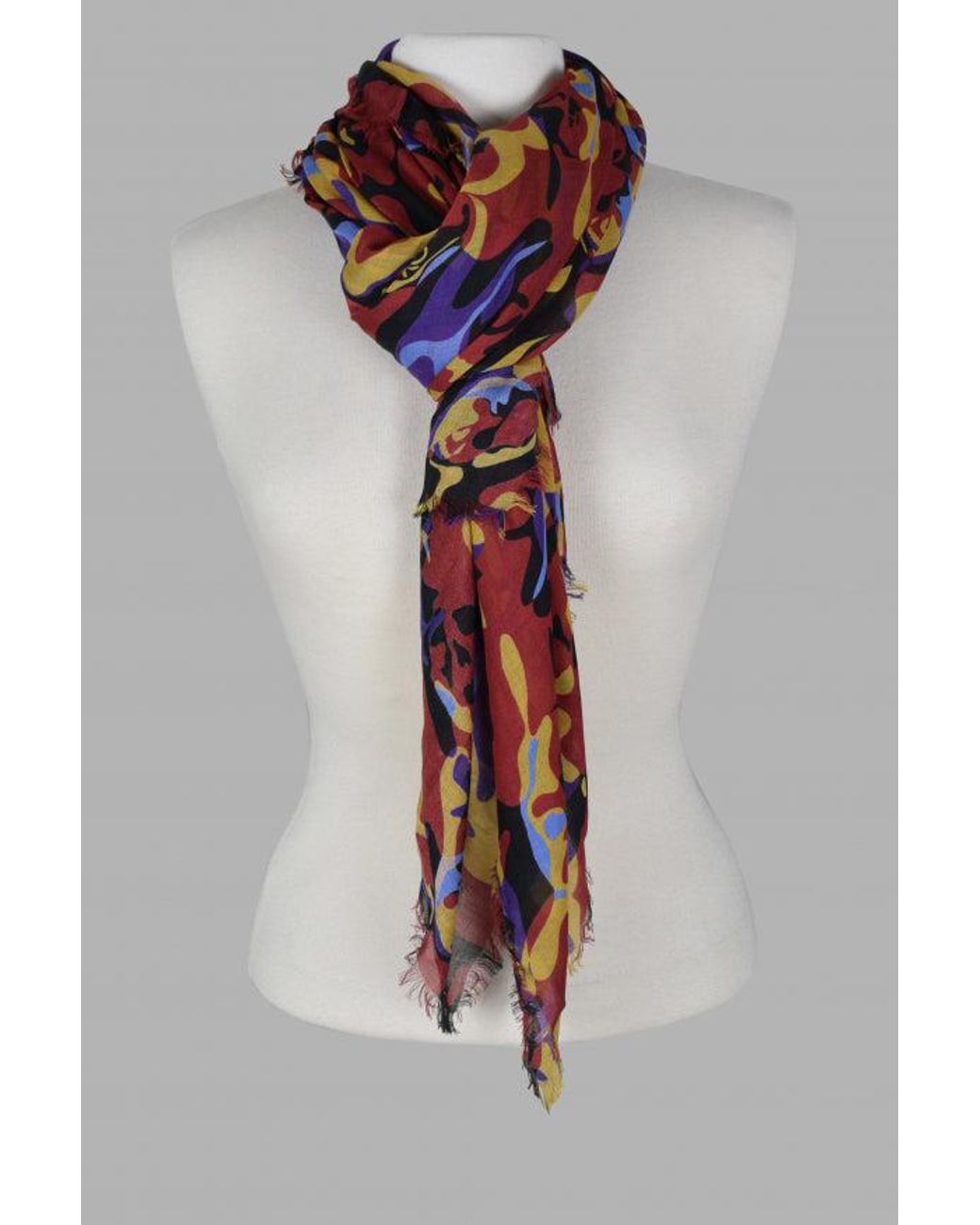 McQueen Red Scarf for men