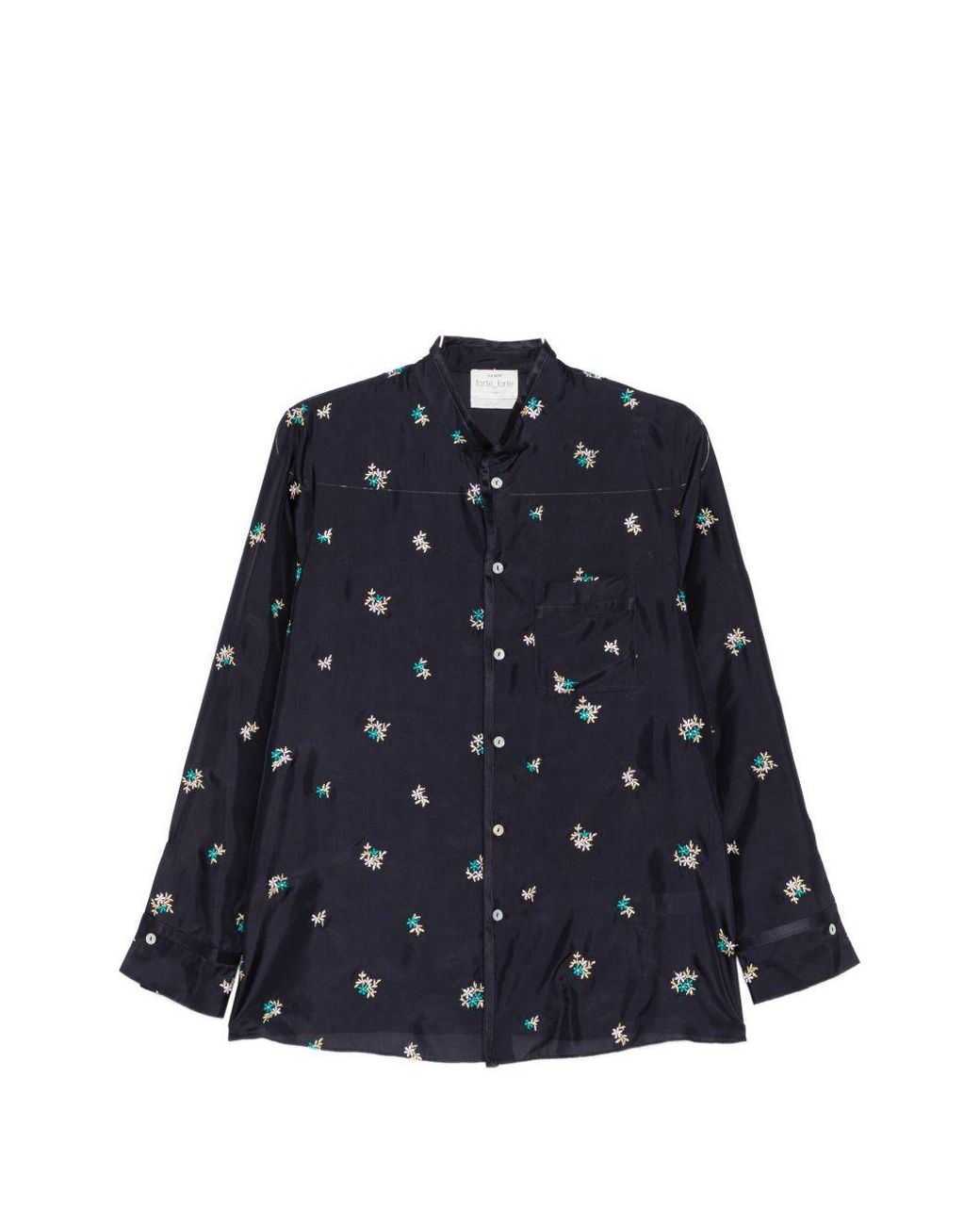 Forte_forte Blue Embroidered Silk Shirt
