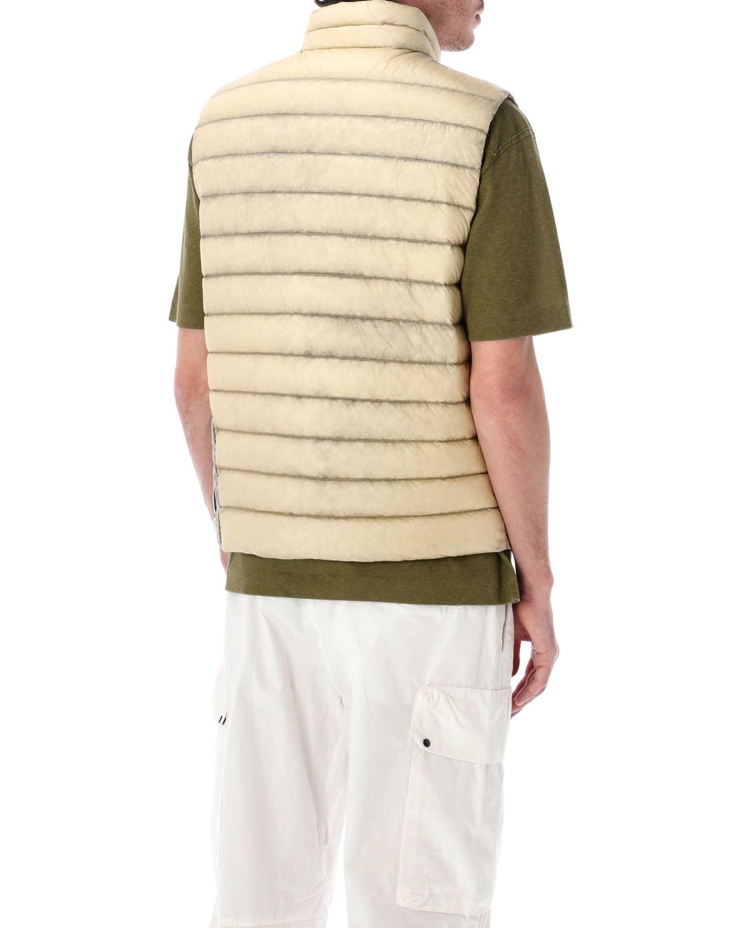 C P Company Natural C.P.Company D.D. Shell Down Lens Gilet for men