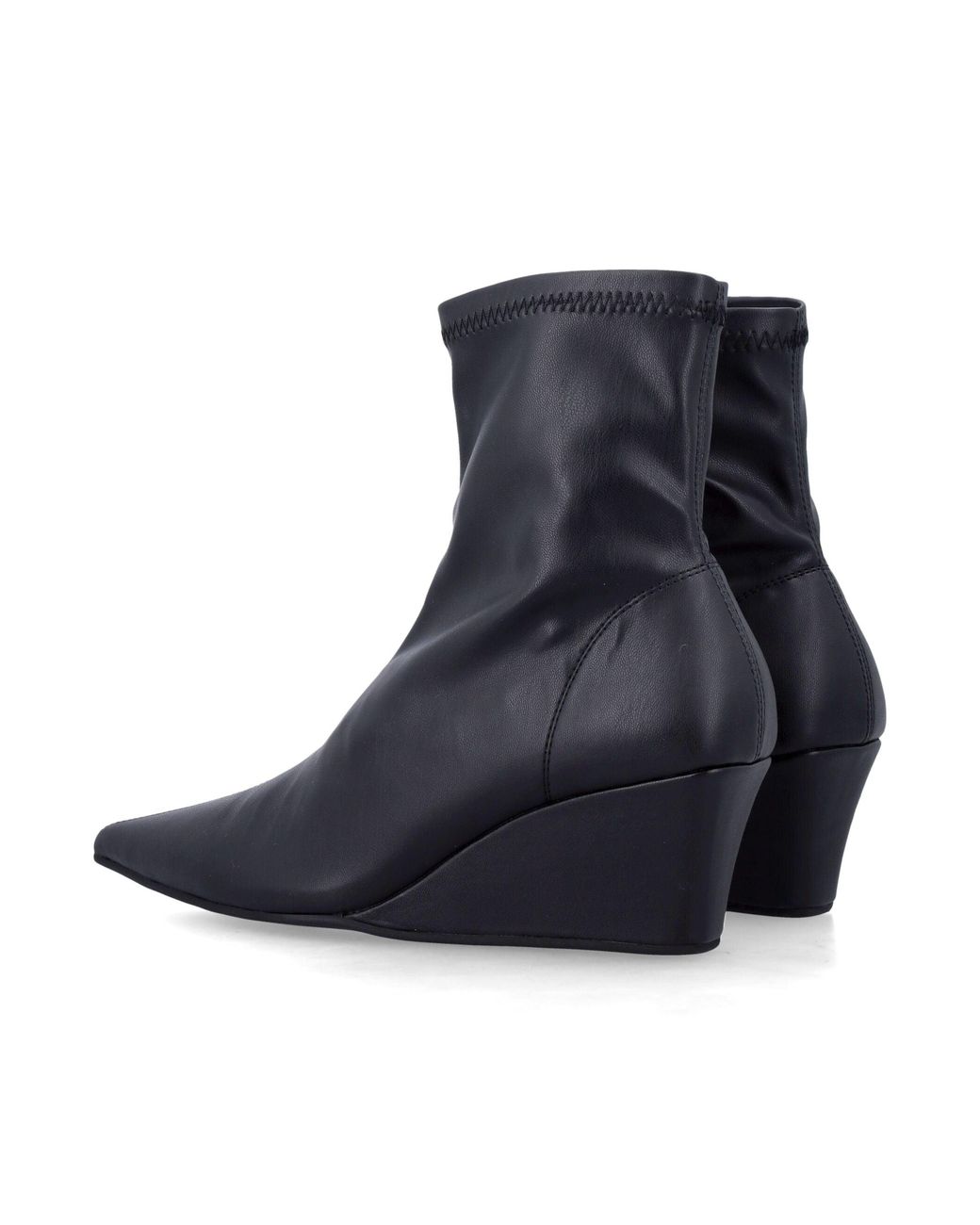 Senso Blue Pointed-Toe Wedge Ankle Boots