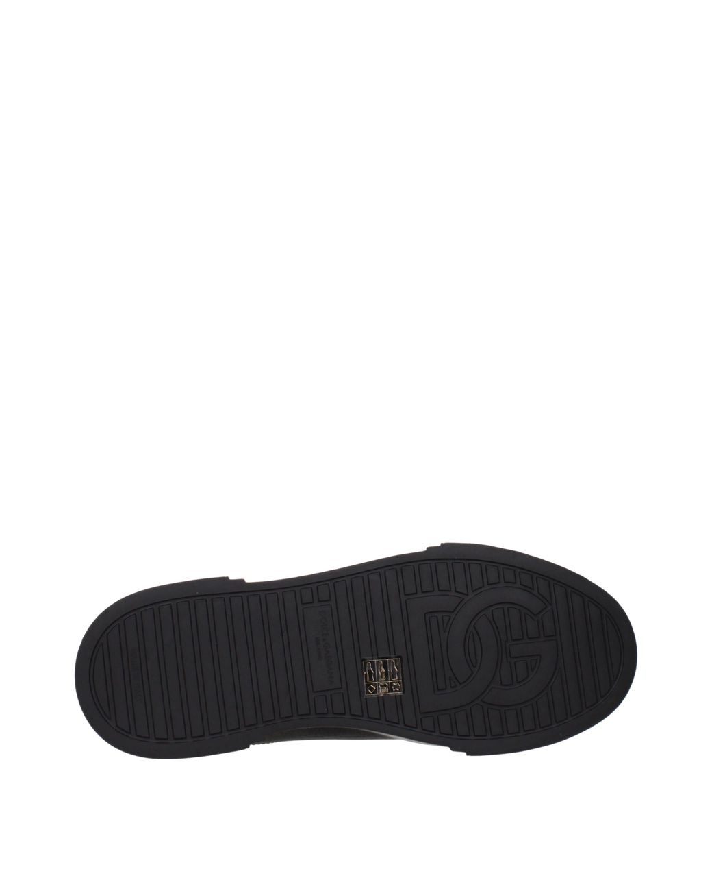 Dolce & Gabbana Black Portofino Uomo Sneakers Leather