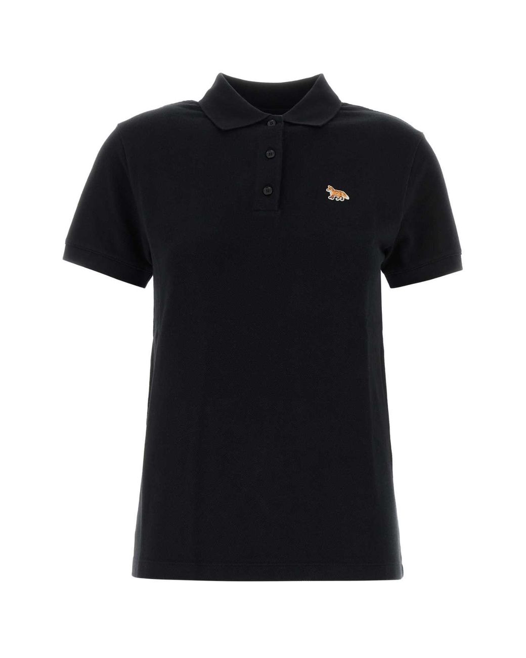 Maison Kitsuné Black Baby Fox Regular Polo
