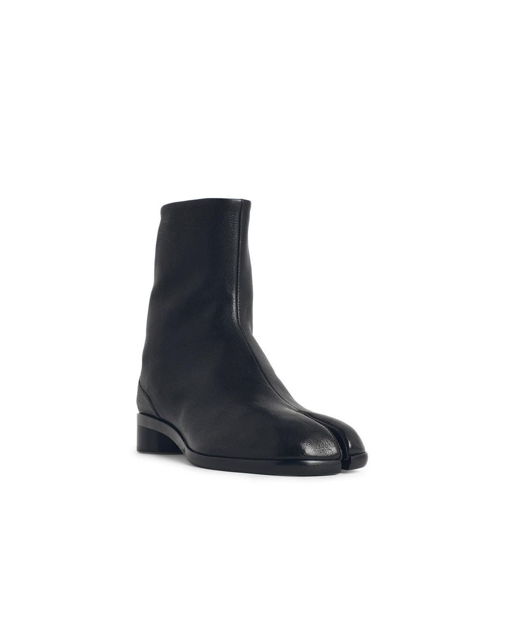 Maison Margiela Black 'Tabi' Leather Ankle Boots for men