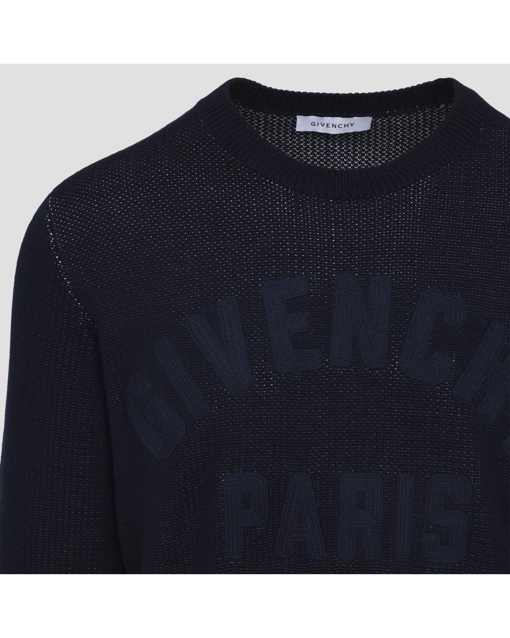 Givenchy Blue Cotton Pullover for men