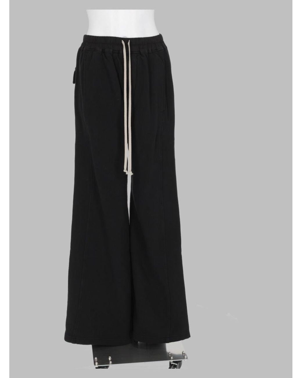 Rick Owens Black Wide-Leg Snap Button Formal Pants