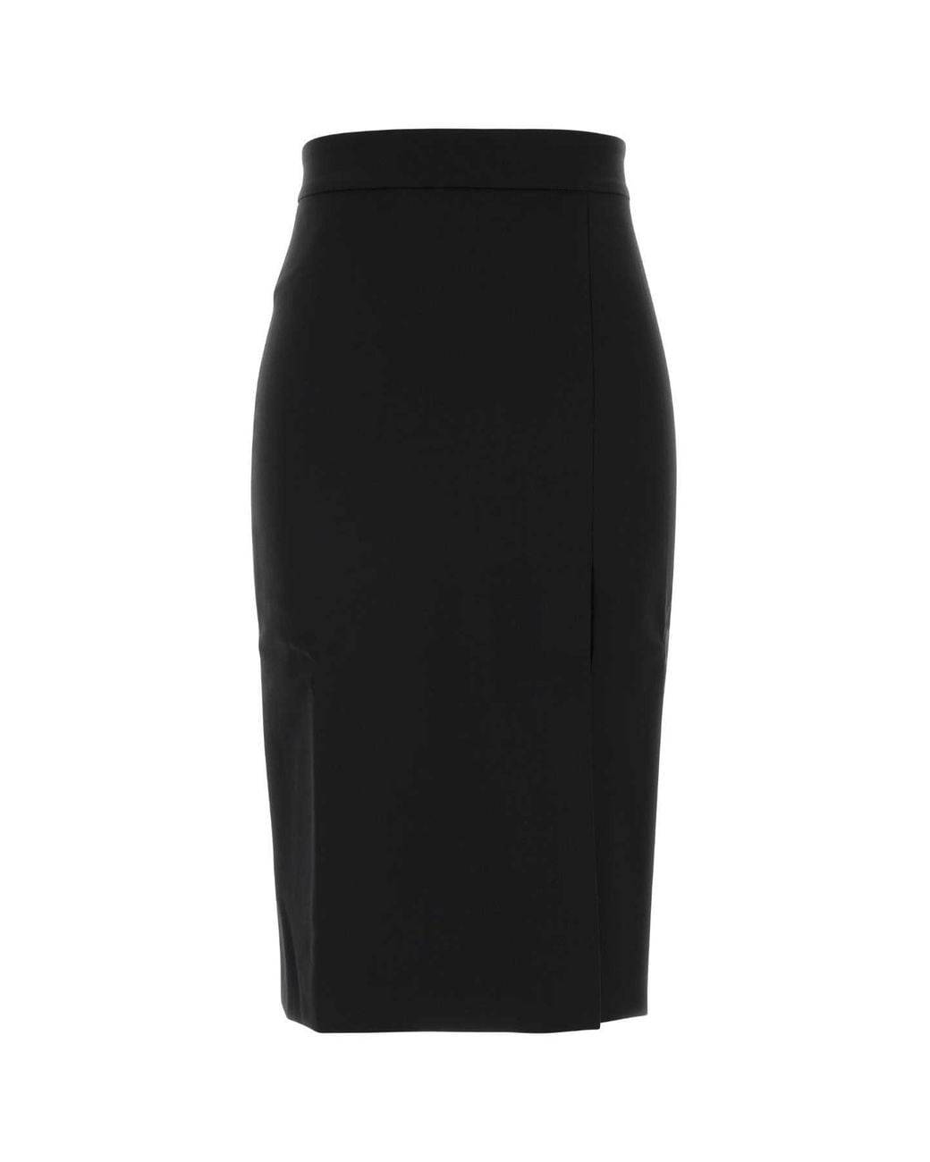 ANDAMANE Black Stretch Gabardine Skirt