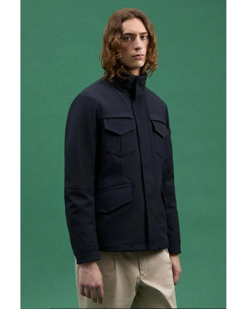 Peuterey Black Technical Nylon Zip-Up Jacket
