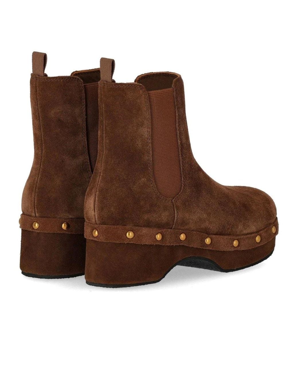 MISS OLIVIA Brown Patty Heeled Ankle Boot