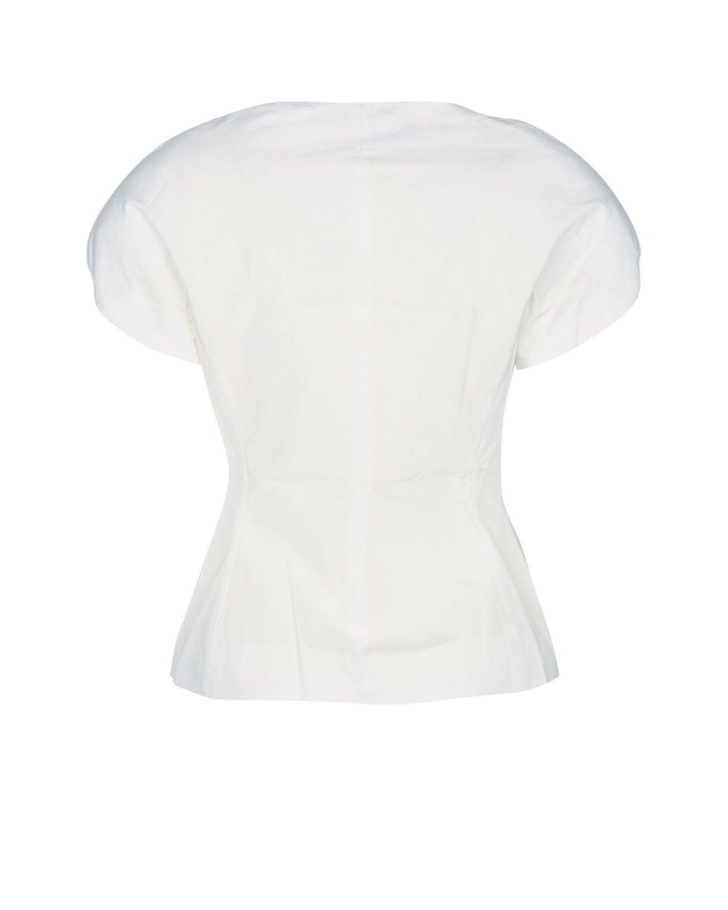 Jacquemus White Ovalo Cropped Jacket
