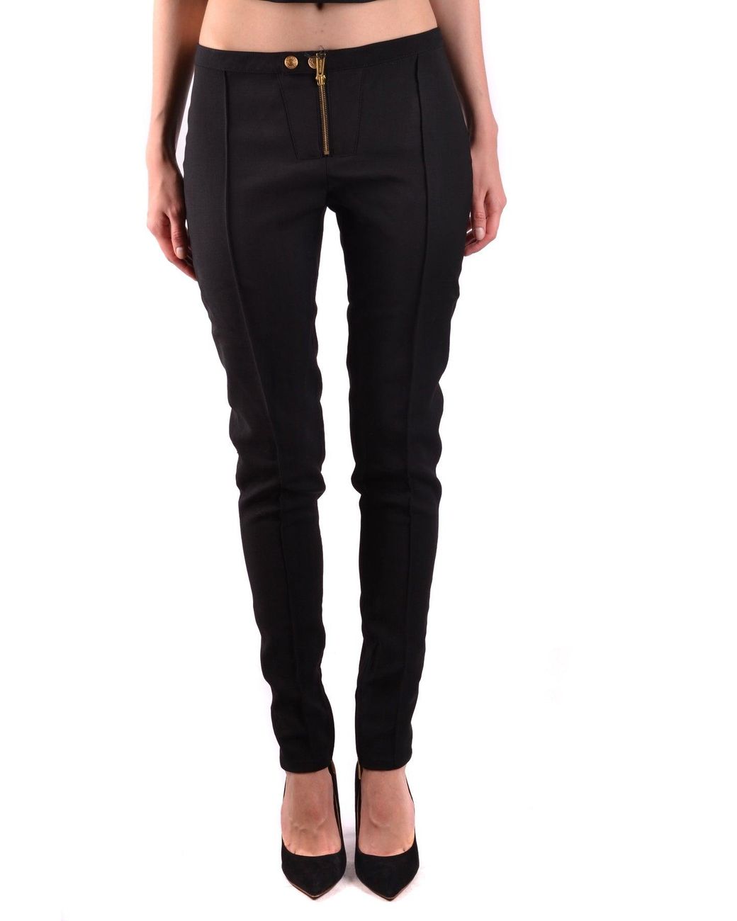 DSquared² Skinny Broek Met Ritsdetails in het Black