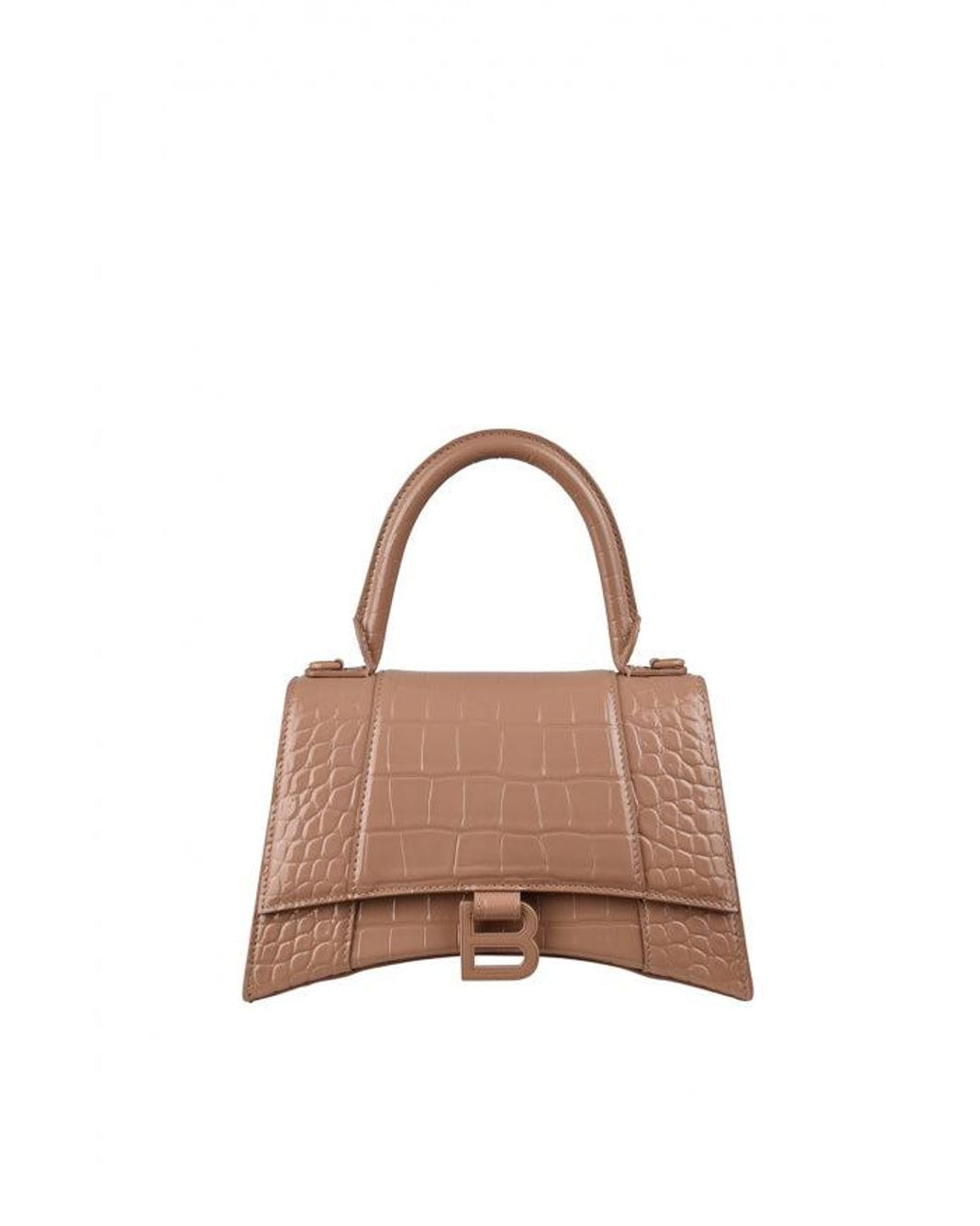 Balenciaga Brown Hourglass Handbag