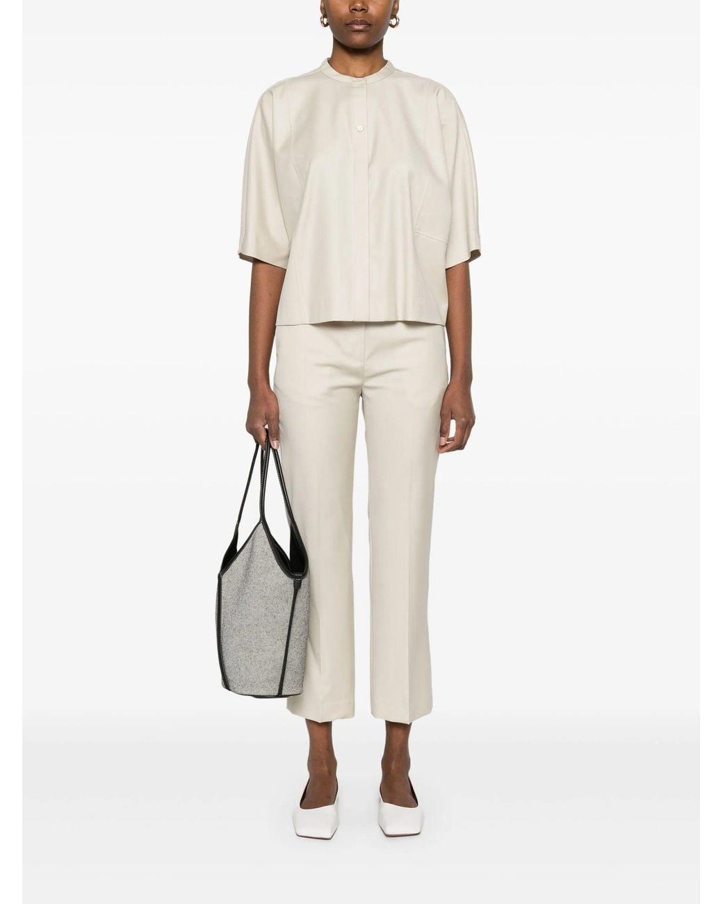 Loulou de Saison Natural Short Sleeved Blouse