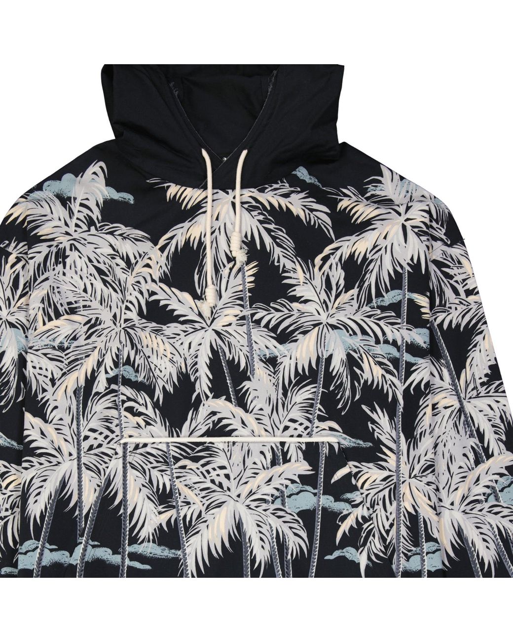 Palm Angels Mit Kapuze -gedrucktem Hemd in Black für Herren