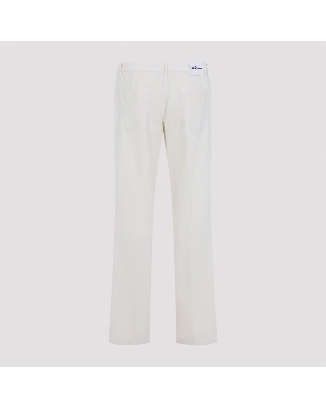 Kiton White Cotton Paint for men